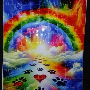 Colorful Paw Print Rainbow Puzzle